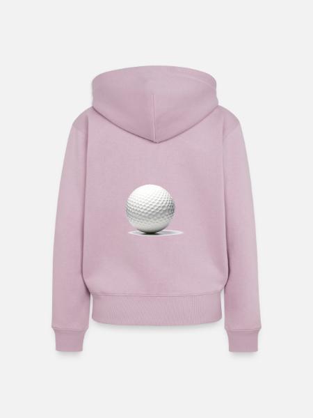Der Golfball. - Frauen Premium Bio Zip Hoodie - Altrosa