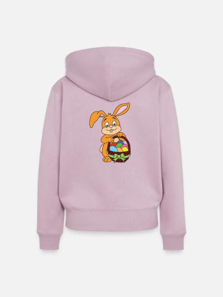 Ostern Osterhase - Frauen Premium Bio Zip Hoodie - Altrosa