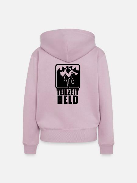 Teilzeit-Held - Frauen Premium Bio Zip Hoodie - Altrosa