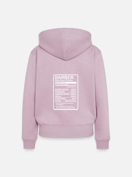 Barbier Nährwertangaben - Frauen Premium Bio Zip Hoodie - Altrosa