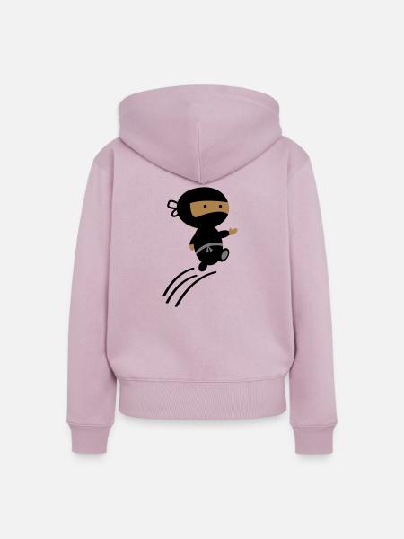 ninja - Frauen Premium Bio Zip Hoodie - Altrosa
