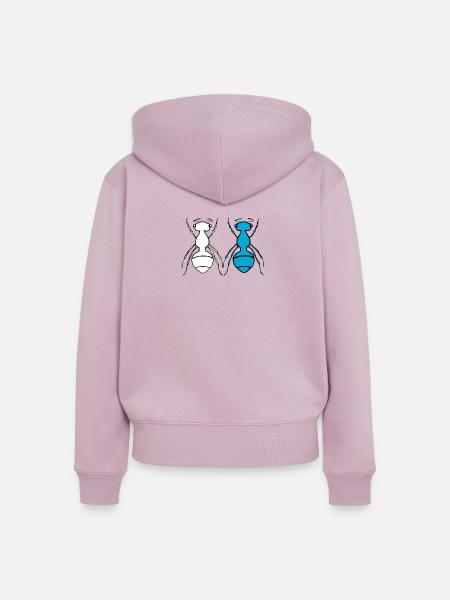 Ant Duo - Frauen Premium Bio Zip Hoodie - Altrosa