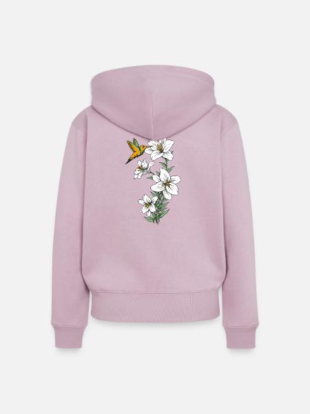 Natur 2 - Frauen Premium Bio Zip Hoodie - Altrosa