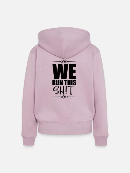 we run this - Frauen Premium Bio Zip Hoodie - Altrosa