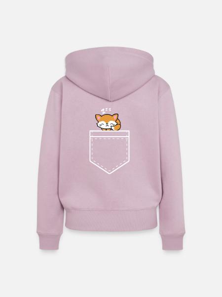 Fuchs - Frauen Premium Bio Zip Hoodie - Altrosa