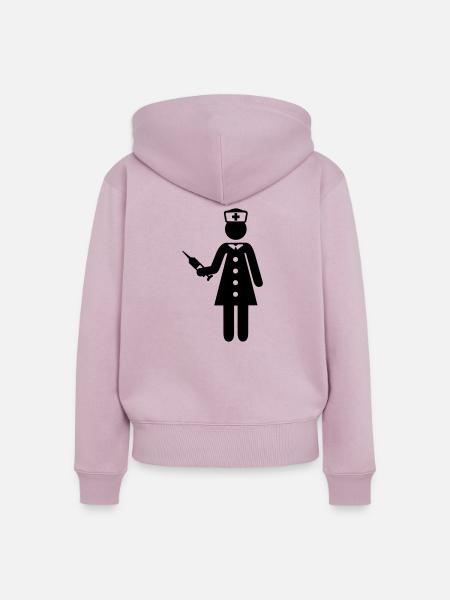 Krankenschwester - Frauen Premium Bio Zip Hoodie - Altrosa