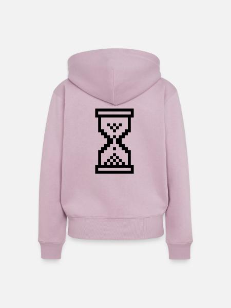 HourGlass - Frauen Premium Bio Zip Hoodie - Altrosa