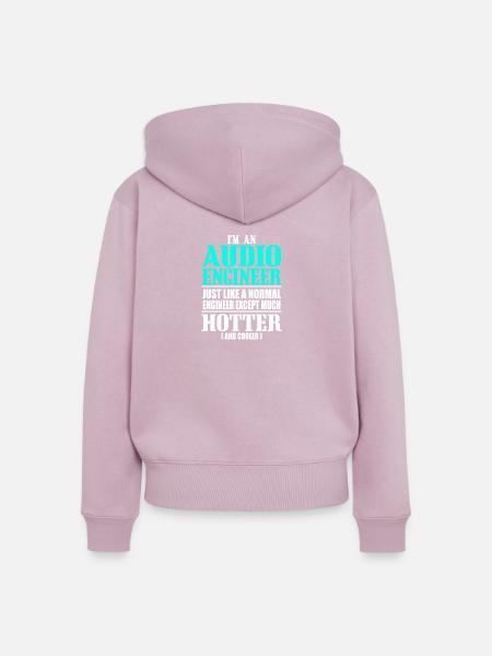 AUDIO ENGINEER - Frauen Premium Bio Zip Hoodie - Altrosa