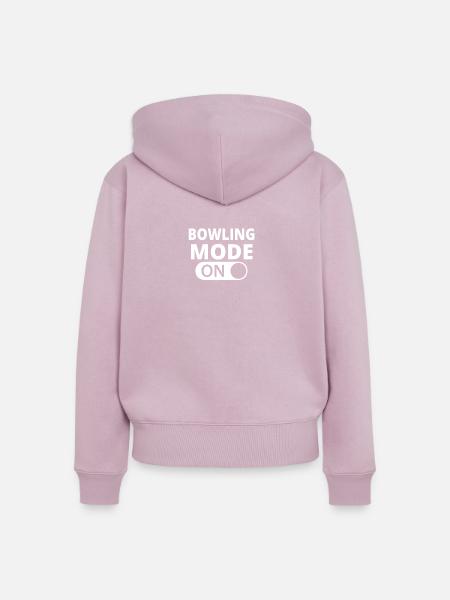 MODE ON BOWLING - Frauen Premium Bio Zip Hoodie - Altrosa