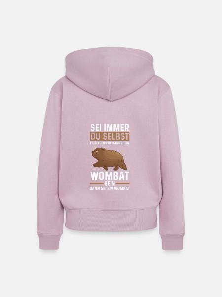 Wombat - Frauen Premium Bio Zip Hoodie - Altrosa
