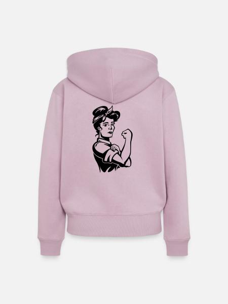 we can do it - Frauen Premium Bio Zip Hoodie - Altrosa