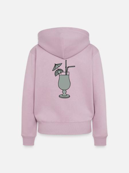Cocktail 2 - Frauen Premium Bio Zip Hoodie - Altrosa