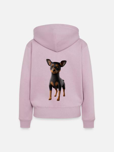 Lancashire Heeler - Frauen Premium Bio Zip Hoodie - Altrosa