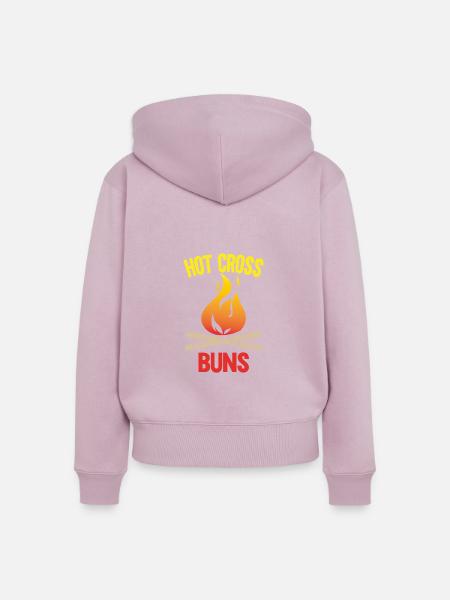 Hot Cross Buns - Frauen Premium Bio Zip Hoodie - Altrosa