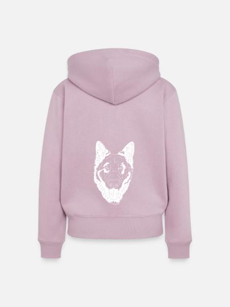 Altdeutscher Schäferhund - Frauen Premium Bio Zip Hoodie - Altrosa