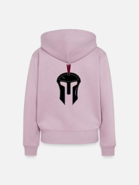 Sparta Helm - Frauen Premium Bio Zip Hoodie - Altrosa