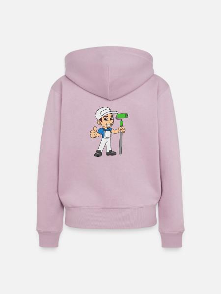 Maler - Frauen Premium Bio Zip Hoodie - Altrosa
