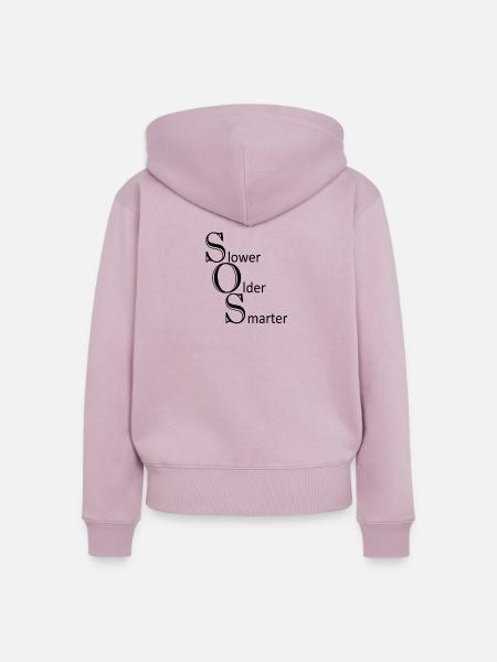 SOS - Frauen Premium Bio Zip Hoodie - Altrosa