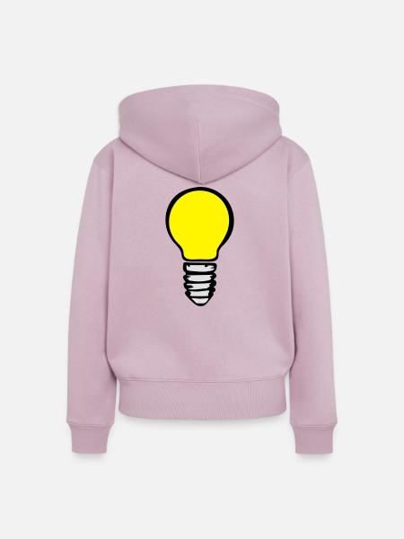 Glühbirne 3farbig - Frauen Premium Bio Zip Hoodie - Altrosa