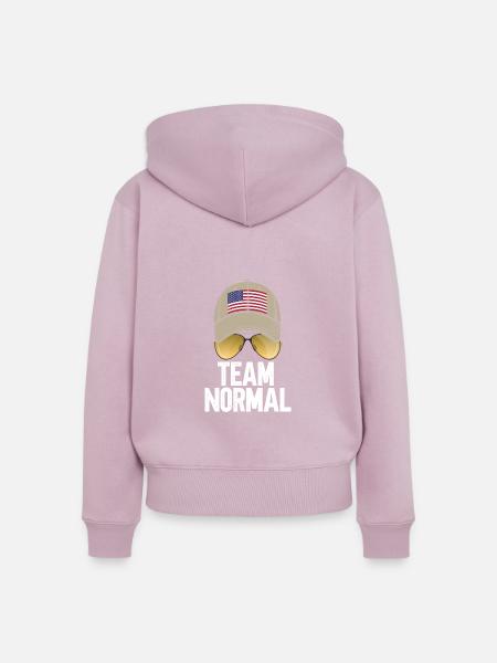 Team Normal - Frauen Premium Bio Zip Hoodie - Altrosa