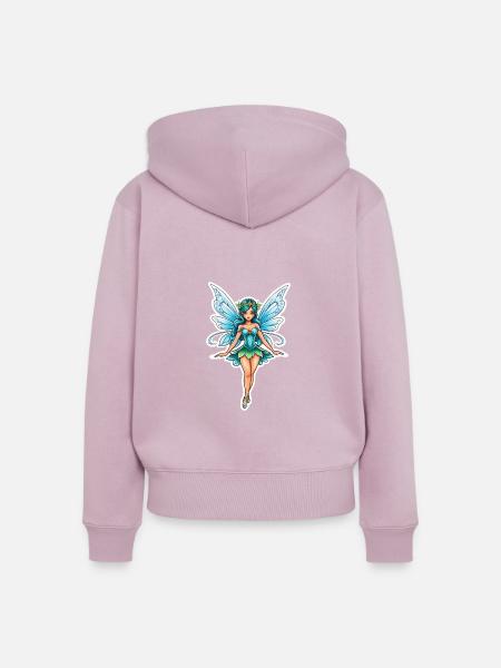 Fee Fantasy Illustration - Frauen Premium Bio Zip Hoodie - Altrosa