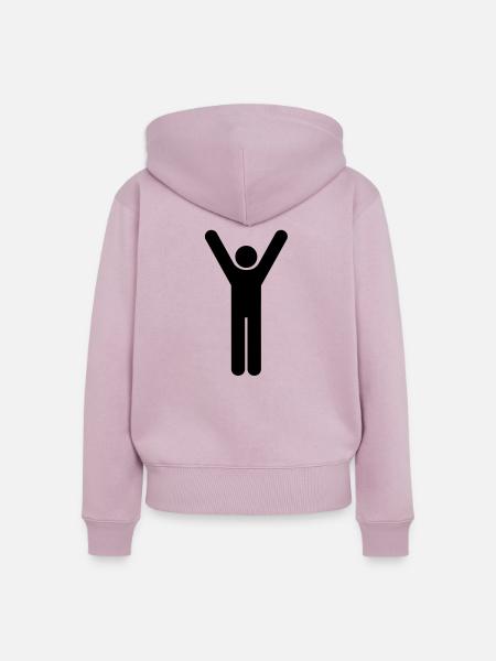mensch - Frauen Premium Bio Zip Hoodie - Altrosa