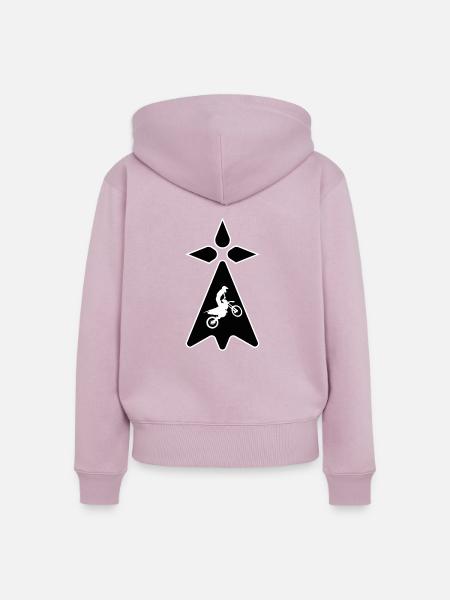 Biker bzh - Frauen Premium Bio Zip Hoodie - Altrosa
