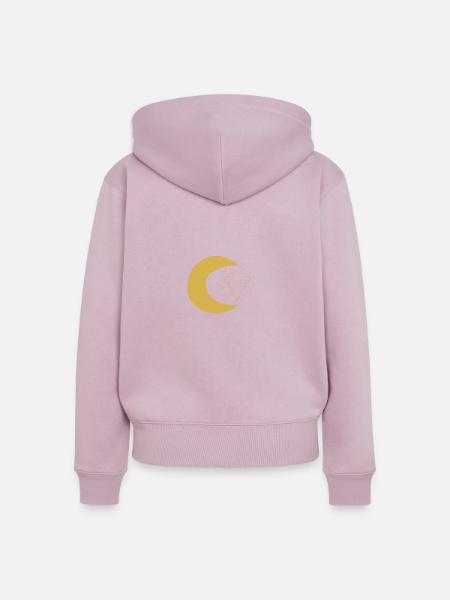 Mond - Frauen Premium Bio Zip Hoodie - Altrosa