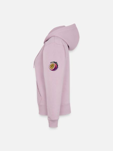 Passionsfrucht Bunte Illustration - Frauen Premium Bio Zip Hoodie - Altrosa