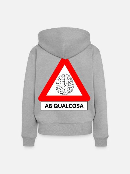 AB Etwas - Frauen Premium Bio Zip Hoodie - Grau meliert