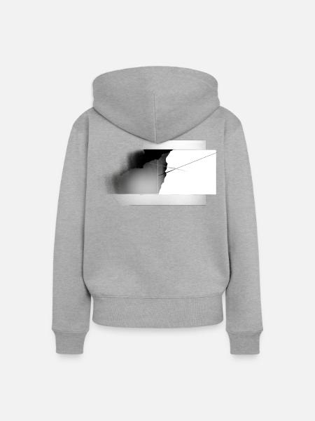 Abstrakte Kletterwand - Frauen Premium Bio Zip Hoodie - Grau meliert