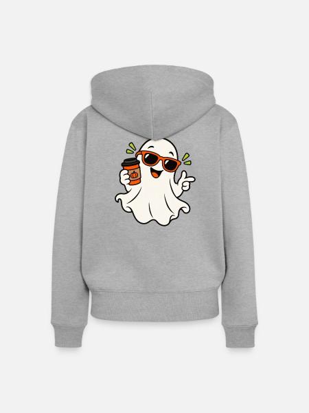 Elfe - Frauen Premium Bio Zip Hoodie - Grau meliert