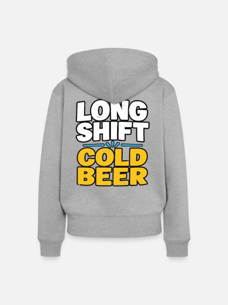 Bierliebhaber Bierliebe Bier Fan Geschenk - Frauen Premium Bio Zip Hoodie - Grau meliert