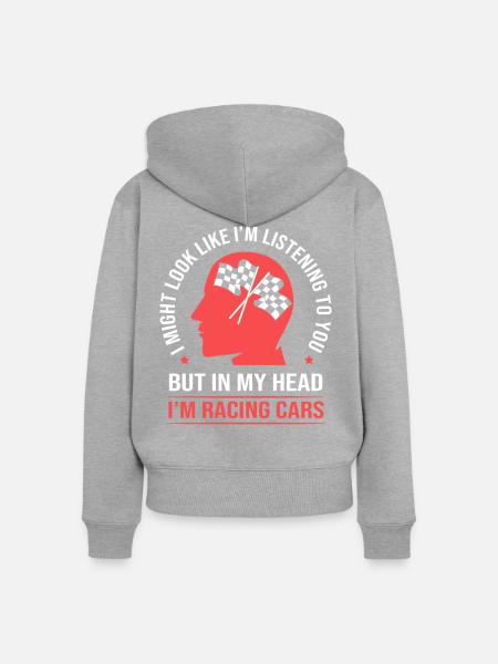 Drag Race - Frauen Premium Bio Zip Hoodie - Grau meliert