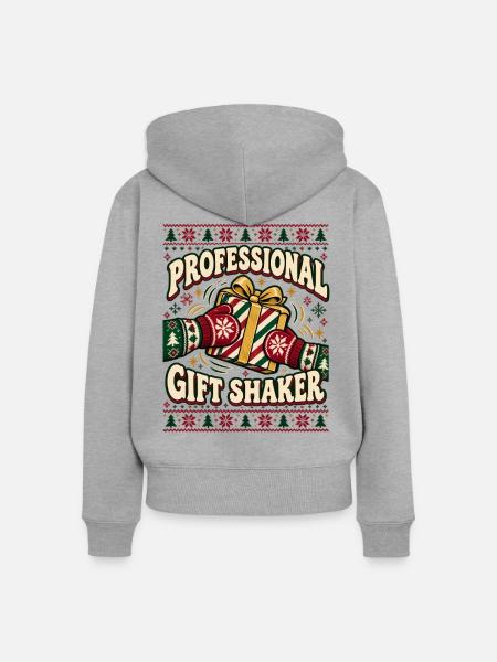 Professional Gift Shaker Design - Frauen Premium Bio Zip Hoodie - Grau meliert