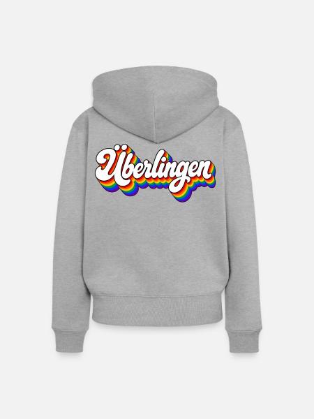 Überlingen - Bodensee - Deutschland - Germany - Frauen Premium Bio Zip Hoodie - Grau meliert