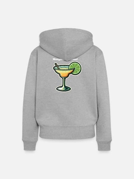 Margarita Please! - Frauen Premium Bio Zip Hoodie - Grau meliert