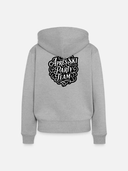 Apres Ski Party Team - Frauen Premium Bio Zip Hoodie - Grau meliert