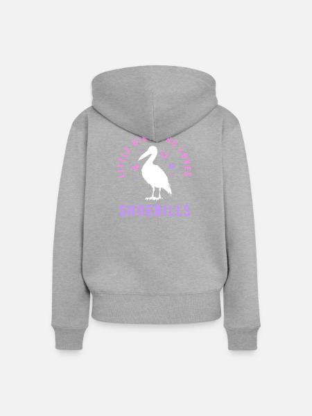 Schuhschnabel - Frauen Premium Bio Zip Hoodie - Grau meliert