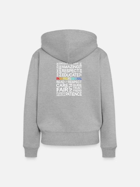 Paraprofessional Paraeducator Lehrerassistent - Frauen Premium Bio Zip Hoodie - Grau meliert