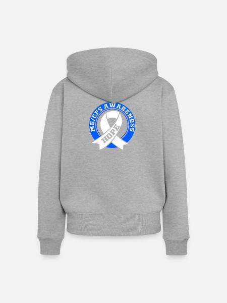 ME CFS - Frauen Premium Bio Zip Hoodie - Grau meliert