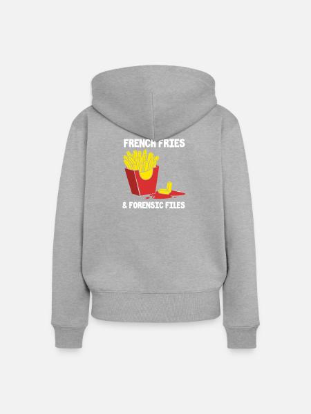 Forensik Forensiker - Frauen Premium Bio Zip Hoodie - Grau meliert