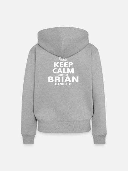 BRIAN: Regeln Sie es - Frauen Premium Bio Zip Hoodie - Grau meliert