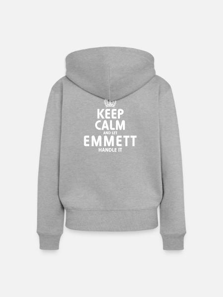 EMMETT, regel das. - Frauen Premium Bio Zip Hoodie - Grau meliert