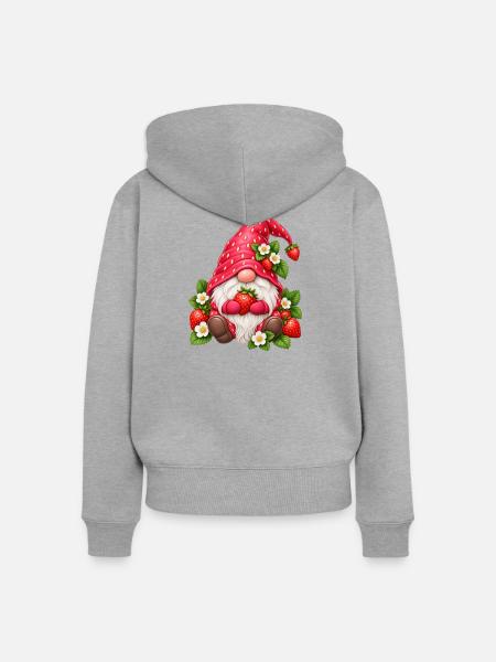 Süße Zwerge unter den Gnomen - Frauen Premium Bio Zip Hoodie - Grau meliert