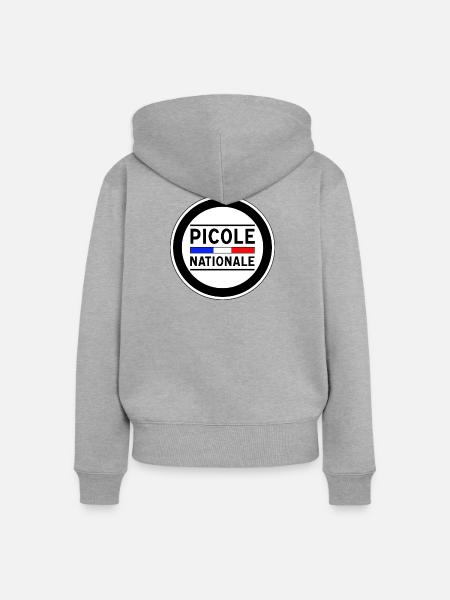 Nationale Trinkgasse Neues Design - Frauen Premium Bio Zip Hoodie - Grau meliert
