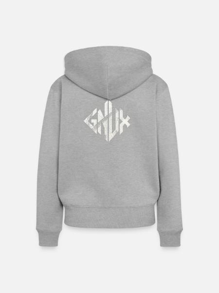 Geometrische Marmor-Glyphe - Frauen Premium Bio Zip Hoodie - Grau meliert