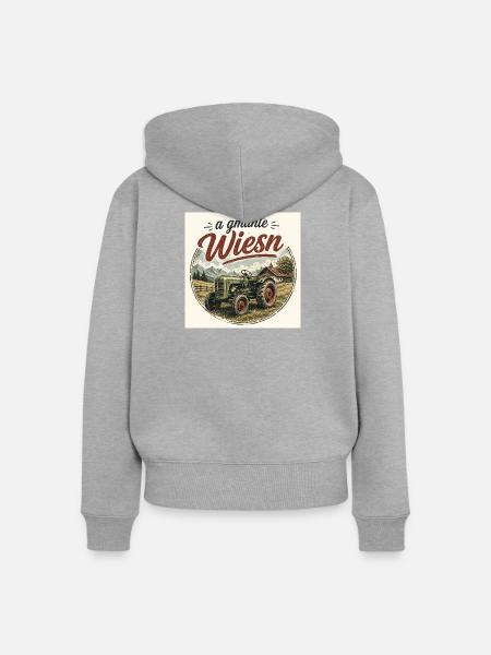 Landleben  - Frauen Premium Bio Zip Hoodie - Grau meliert