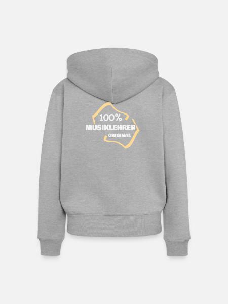 Musiklehrer als Arbeit - Frauen Premium Bio Zip Hoodie - Grau meliert