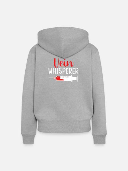 Blutspender Blut Blutspende - Frauen Premium Bio Zip Hoodie - Grau meliert